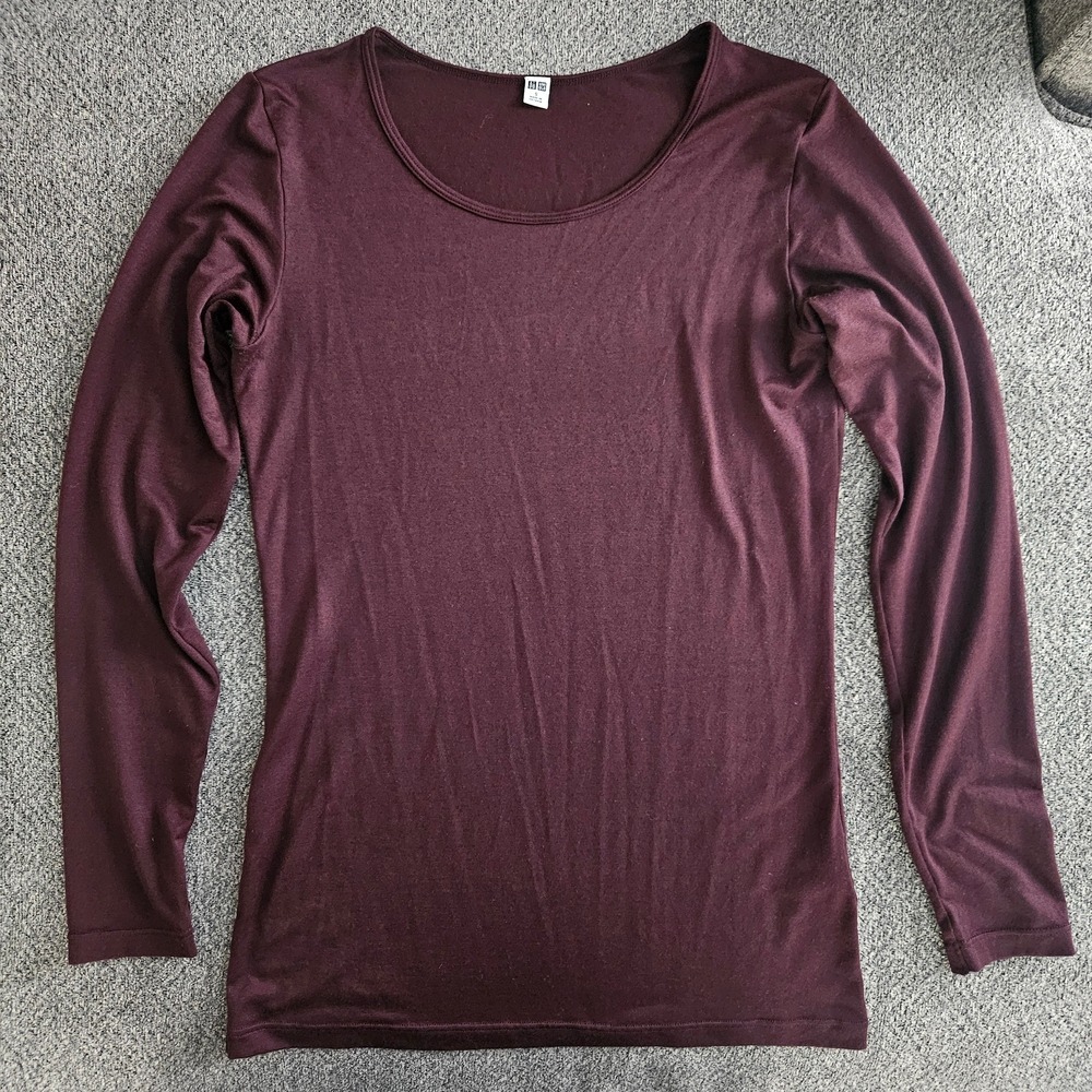 Uniqlo Heattech Womens Long Sleeve Shirt S Warm Base Layer Basic‎